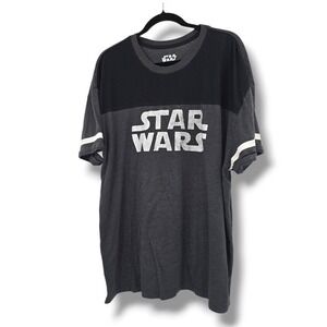 Star Wars T Shirt Mens 2XL Gray Black Short Sleeve Fifty5Sun‎ Movie Tee